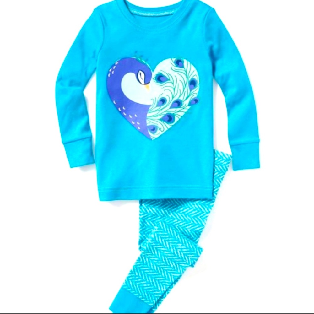 Old Navy Baby Sleep Set 12-18 mo Peacock Blue NWT